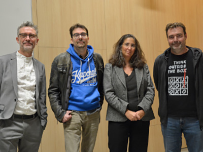 Photo of Hervé Letoqueux, Olivier le Deuff, Nathalie Clot, Alain Godon